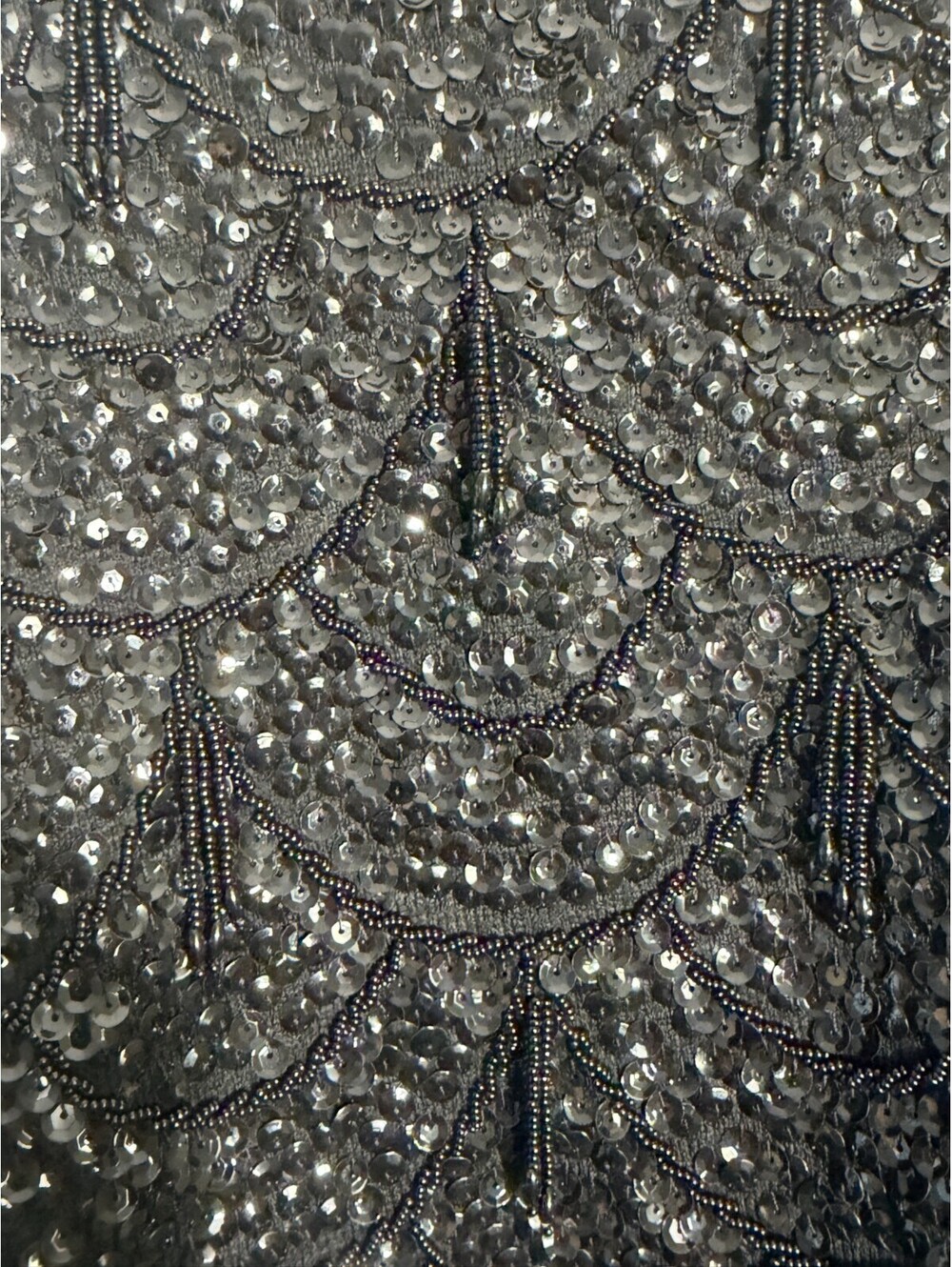 VINTAGE BLACK 1950'S BEADED SEQUIN BLOUSE - Picture 8 of 8